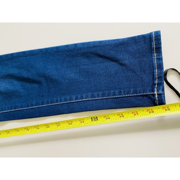 ANA A New Approach Womens Size 8 High Rise Skinny Jeans Exposed Button Fly Dark - Picture 8 of 8